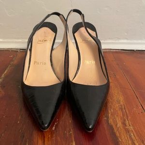 Christian Louboutin sling back heels